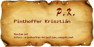 Pinthoffer Krisztián névjegykártya