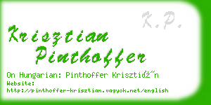 krisztian pinthoffer business card